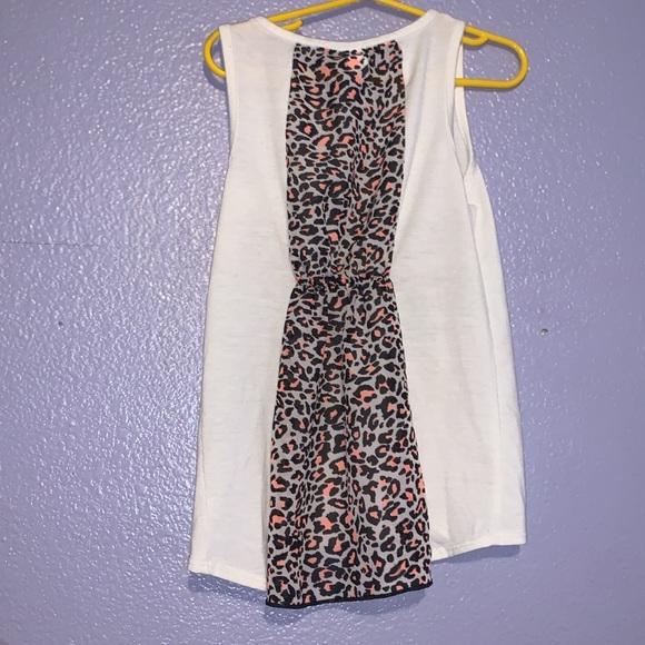 Miss Majesty white awesome leopard print sleeveless blouse - Picture 2 of 4